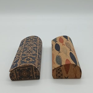 Glasses case, glasses box, handmade beautiful design made of PU leather, magnetically lockable gift idea image 4