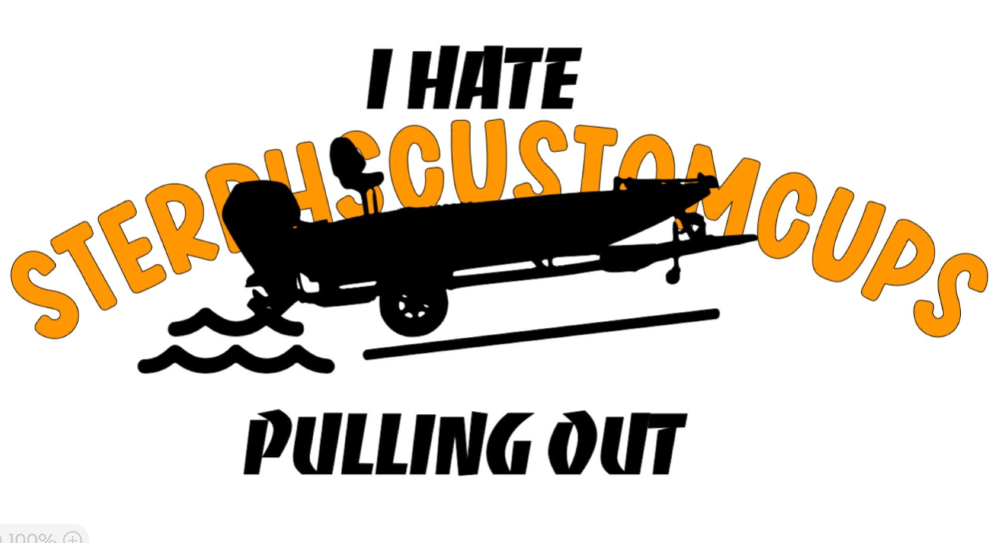 I Hate Pulling Out Fishing Boats Fisherman Bass Fish Trolling Car Decal