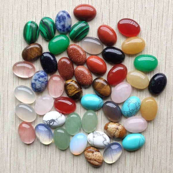 Oval Cabochon, Flatback High Quality Polished for Jewelry, Semi Precious Stone, Calibrated Cabochons, Wholesale Supplier, All Sizes for 1 Pc