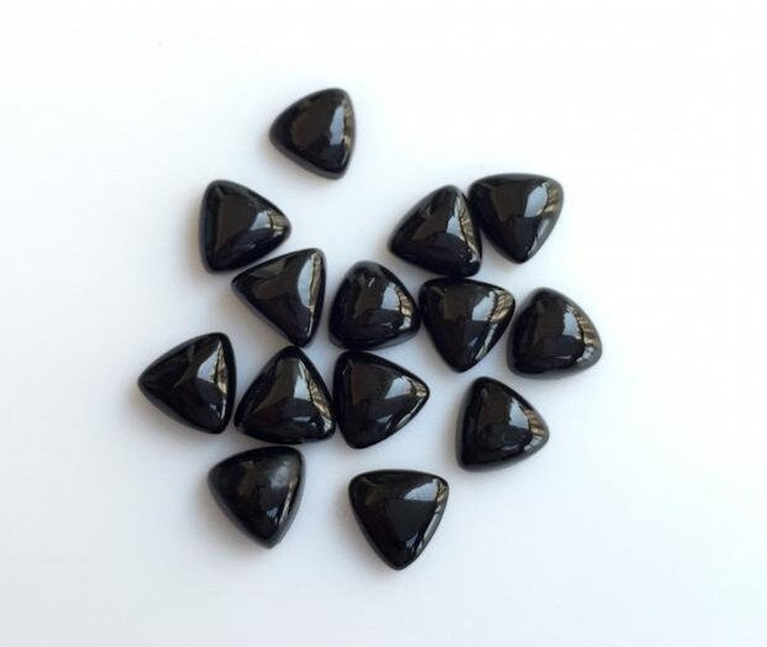 Natural Black Onyx Agate Gemstone Flatback Beads - 14mm Coin Beads For Jewelry Making 5 thumbnail image