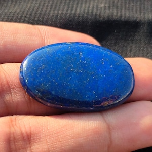 Lapis Lazuli Natural Blue Oval Flat Back 31x22mm Cabochon, Royal Blue Lapis Lazuli Gemstone For DIY Jewelry Making -1 Piece