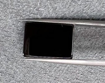 1 Pcs Onyx Noir Plat Rectangle Forme Cabochons Pierre Précieuse Pour La Fabrication De Bijoux, Pierre De Naissance De Juillet Onyx Bagues Et Boucles D'oreilles Toutes Les Tailles Disponibles, Cadeau