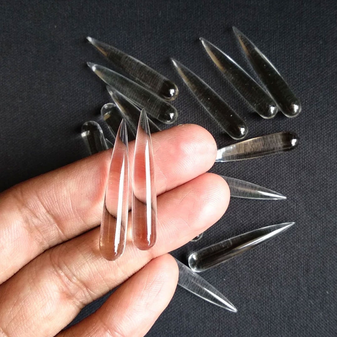 9x30 mm cristal natural cuarzo piedra preciosa gota suave, piedras