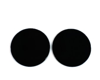 1 Pc Black Onyx Round Shape Flat Cabochon Gemstone, July Birthstone Black Onyx, Flat Black Onyx Gemstone For Jewelry Making All Sizes