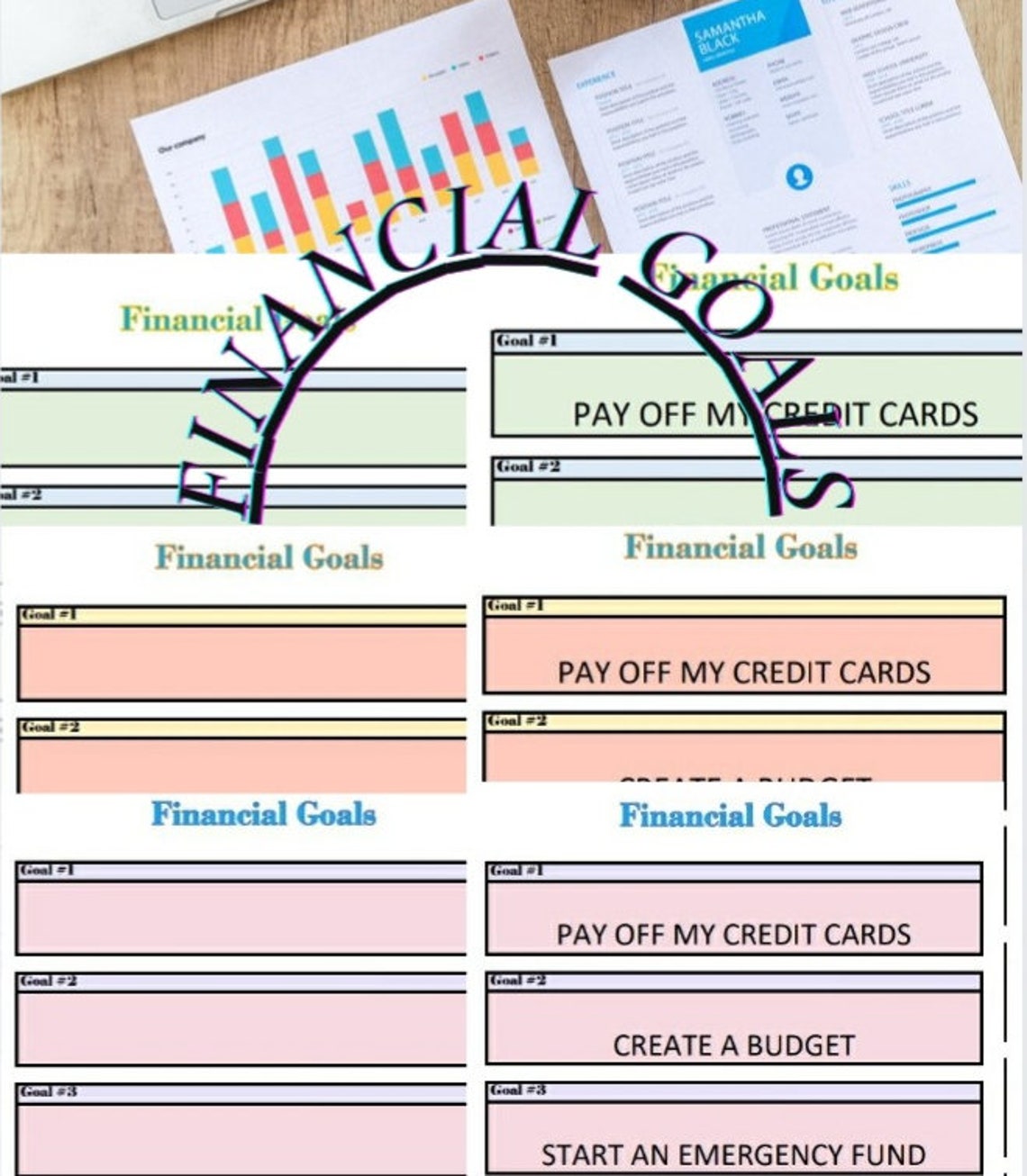 financial-goals-template-financial-goals-worksheet-monthly-etsy