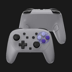 May include: A set of three ceramic mugs with a speckled, matte finish. The mugs are in shades of cream, light gray, and dark gray. Each mug has a simple, minimalist design and a rounded handle. The mugs are stacked on top of each other.