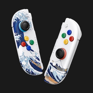 Custom The Great Wave JoyCon 2 Full Shell Swap - New or Mail In
