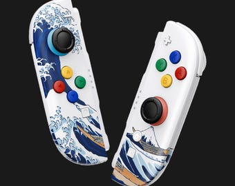 Custom The Great Wave JoyCon 2 Full Shell Swap - New or Mail In