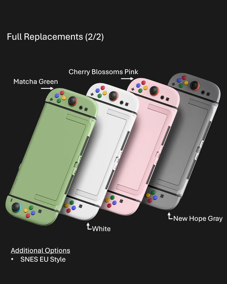 Switch Backplate Shell Custom Nintendo Switch 2 Shell Swap - Clear, Dpad - Backplate, Joycons ...