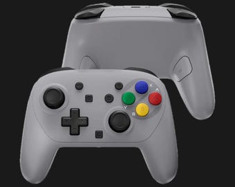 Custom Super Famicom (EU SNES) Switch 2 Pro Controller Shell Swapped