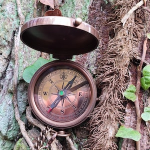 Engraved compass, Father's day gift, Gift for dad, Anniversary gift, Gift for husband, Personalized Baptism Compass gift, First communion