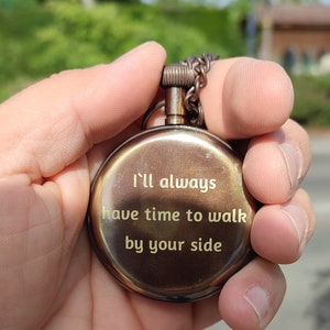 Engraved pocket watch , Father's day gift, Gift for dad, Anniversary gift, Gift for husband, Personalized Baptism  gift, First communion