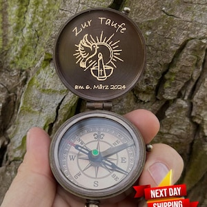 boussole première communion,cadeau de Noël,Boussole gravée,boussole  baptême  , boussole personnalisée pour papa, cadeau pour petit ami