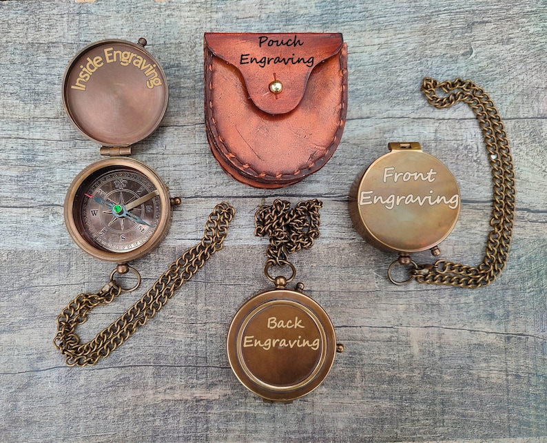 Engraved Compass Father's Day Gift Gift for Dad Etsy