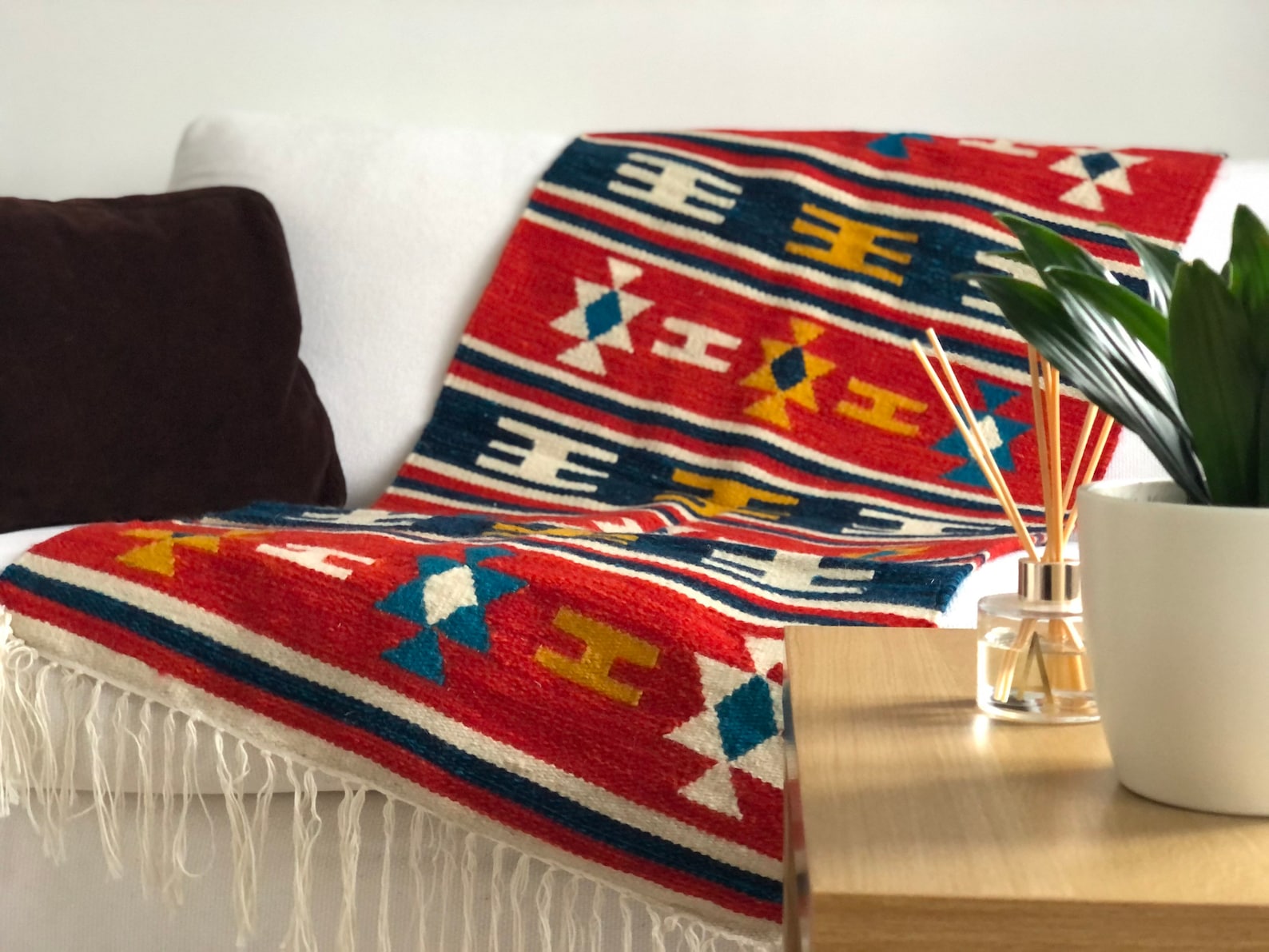 Handwoven Kilim Rug, Egyptian Handmade Kilim, Handmade Rug, Wool Rug