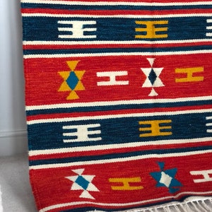 Handwoven Kilim Rug – Egyptian Handmade Wool Rug, Boho Area Rug ...