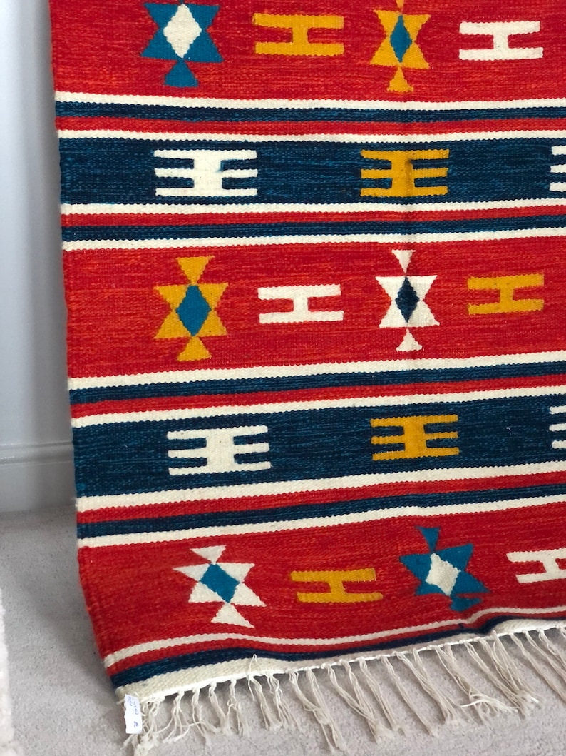 Handwoven Kilim Rug, Egyptian Handmade Kilim, Handmade Rug, Wool Rug