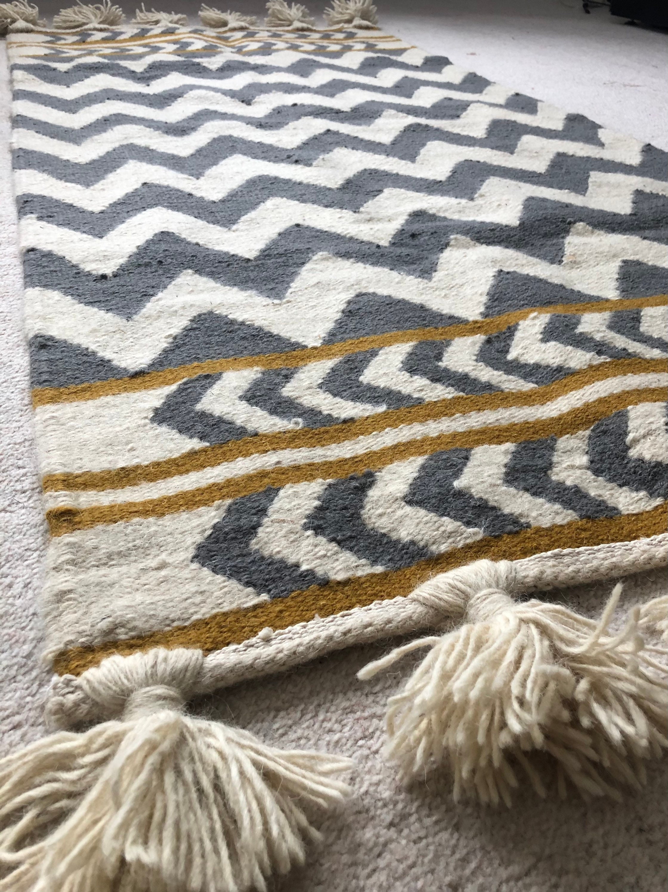 Handwoven Kilim Rug, Egyptian Handmade Kilim, Handmade Rug, Wool Rug
