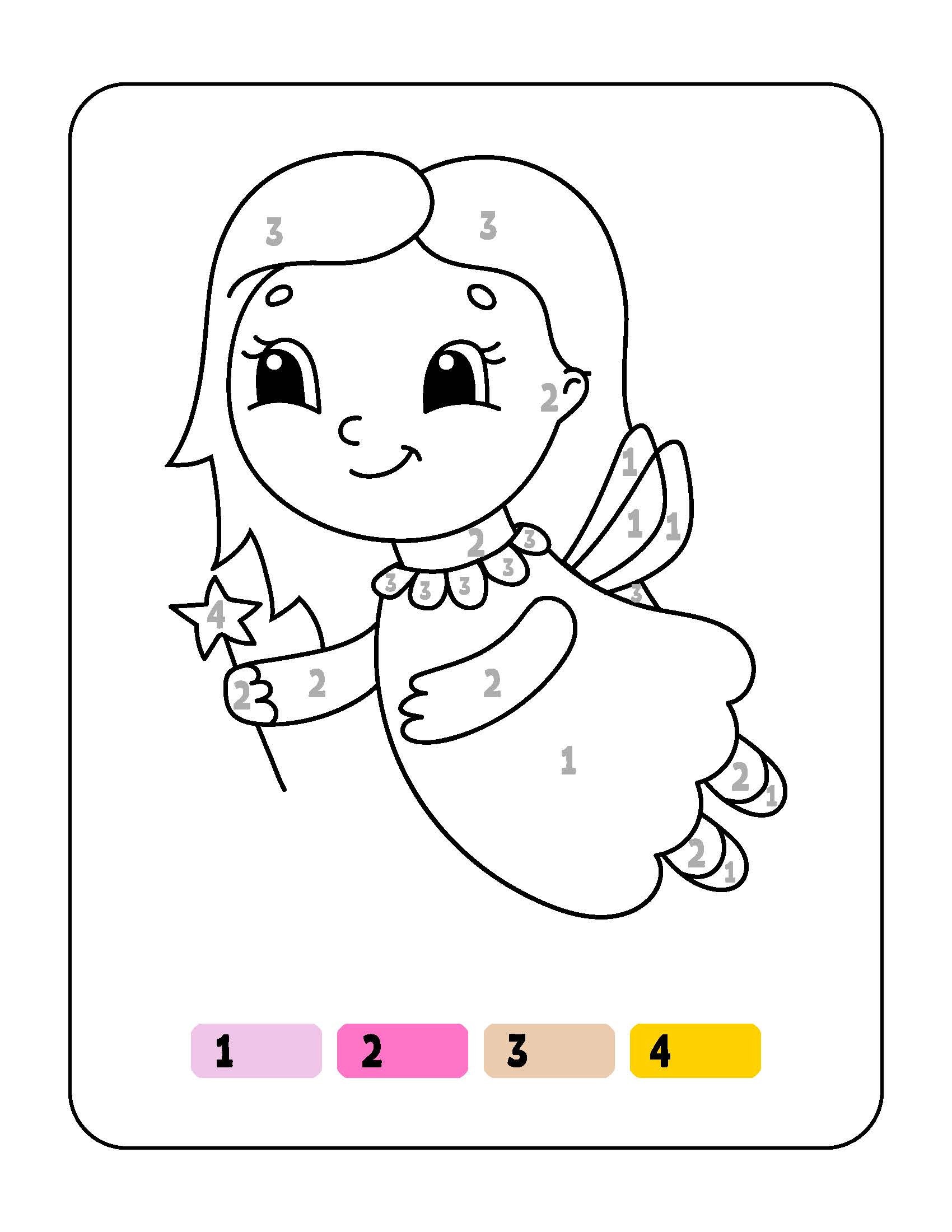 90 Pages of Color by Number for Kids! - Etsy