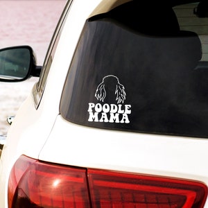 Vinyl decal Retro Poodle Mama Poodle Ears Line Drawing