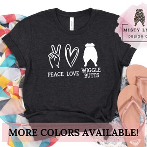 Peace, Love, Aussie, Australian Shepherd T-Shirt Peace, Love, Aussie, Australian Shepherd T-Shirt