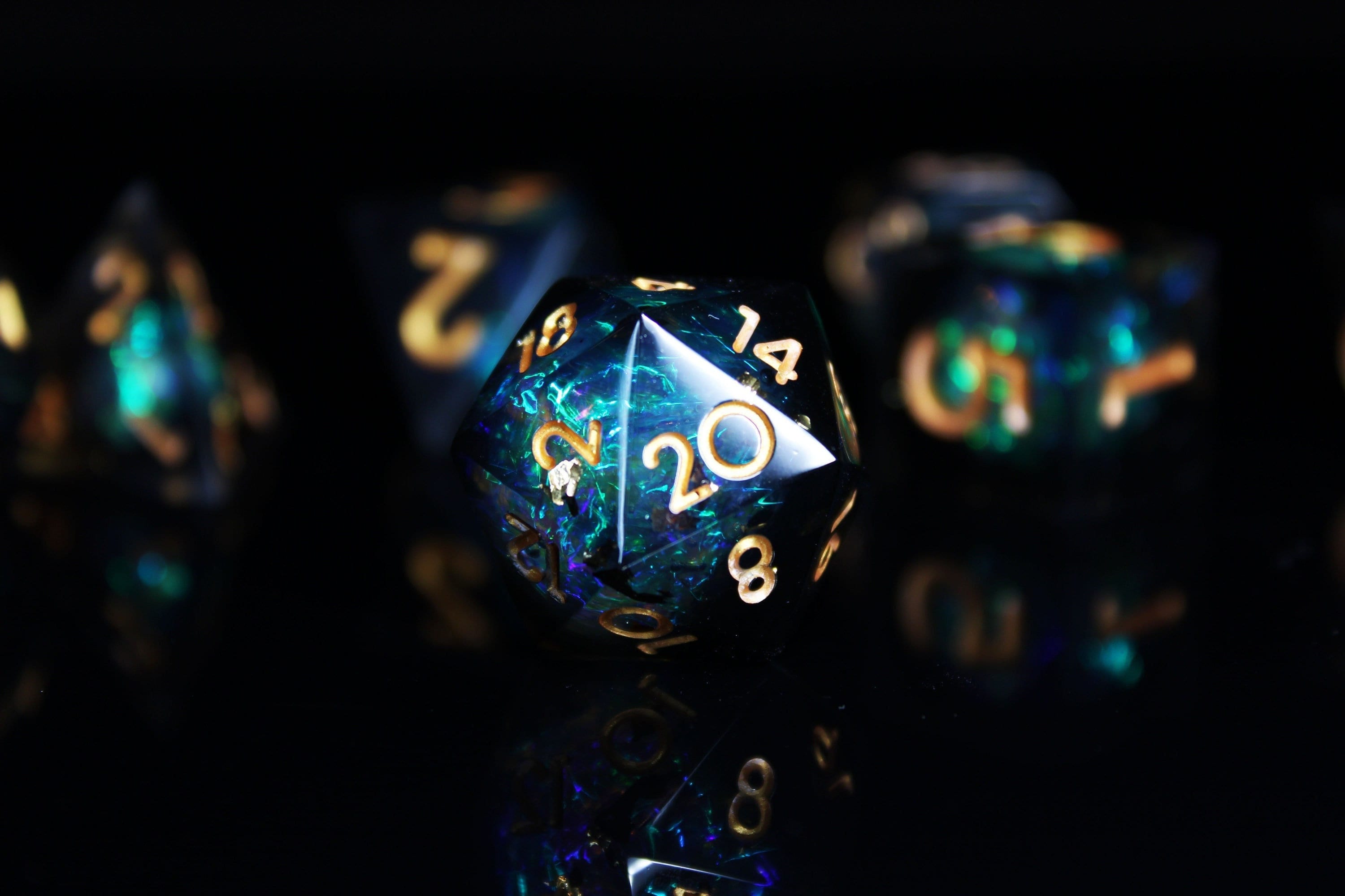 JEU DE SOCIETE - JEU DE PLATEAU Jeu de 10 dés polyédriques D10 Bleu Jeu