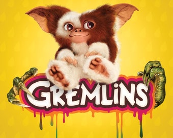 Gremlins movie, yellow, cute Poster