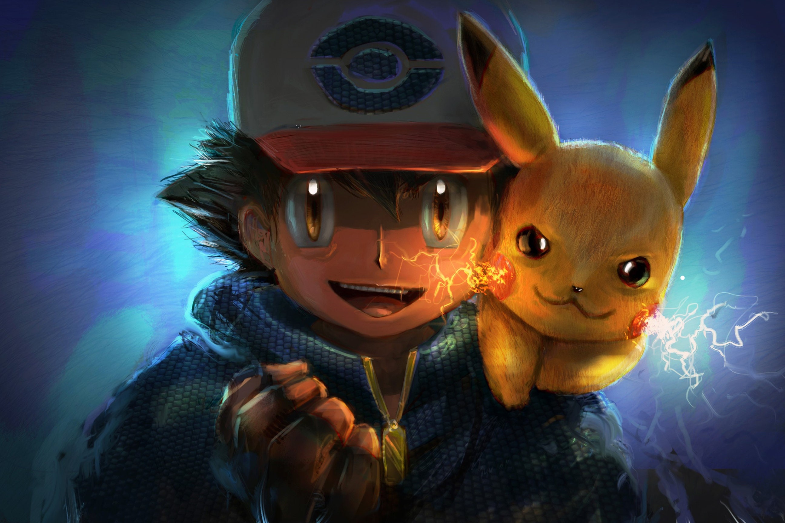 Poster Pokémon Pikachu et Tousses Amis - Boutique Pokemon