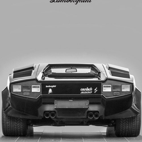 Contach Super Car Poster Etsy