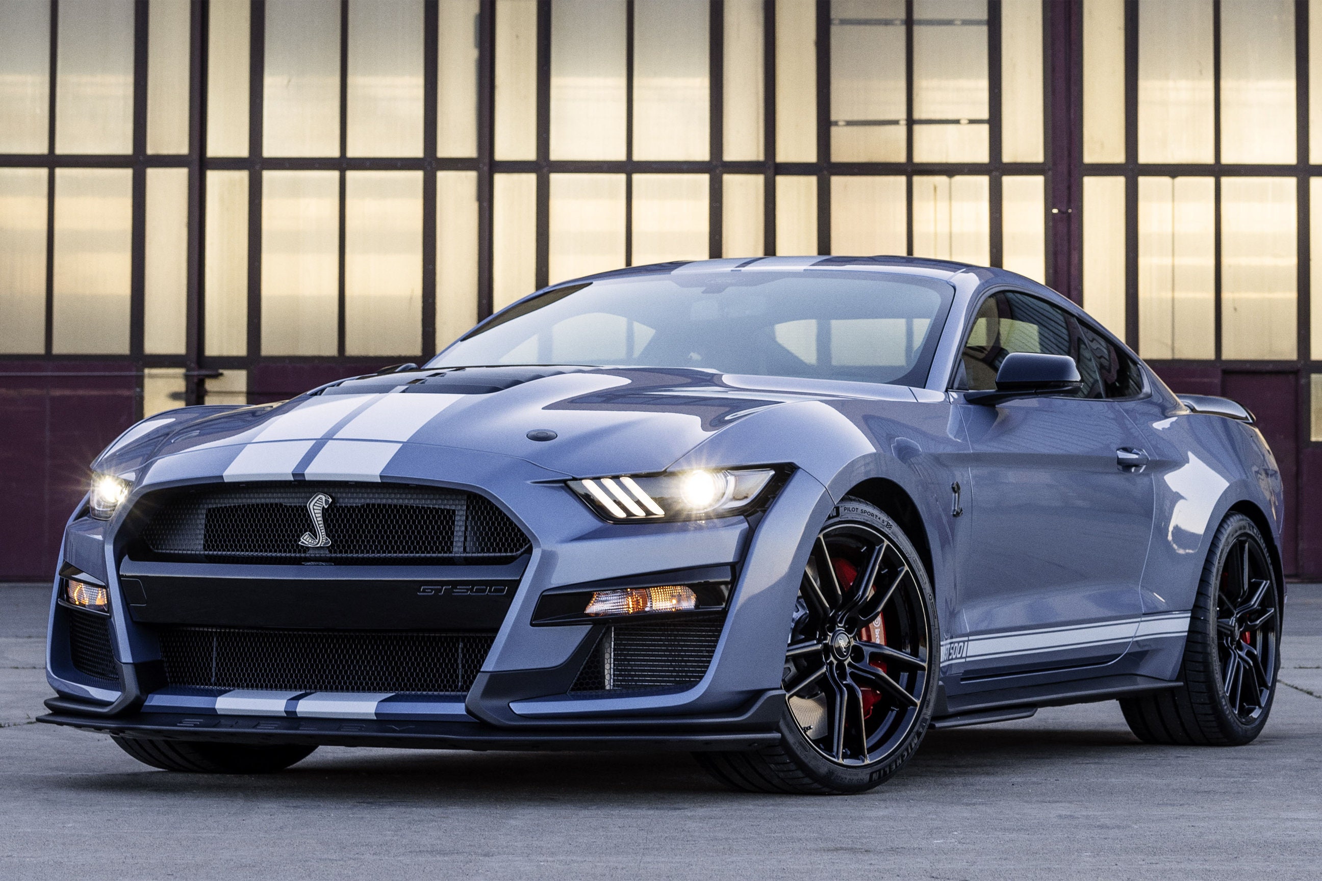 Ford Shelby Mustang GT500 in Blue Poster - Etsy