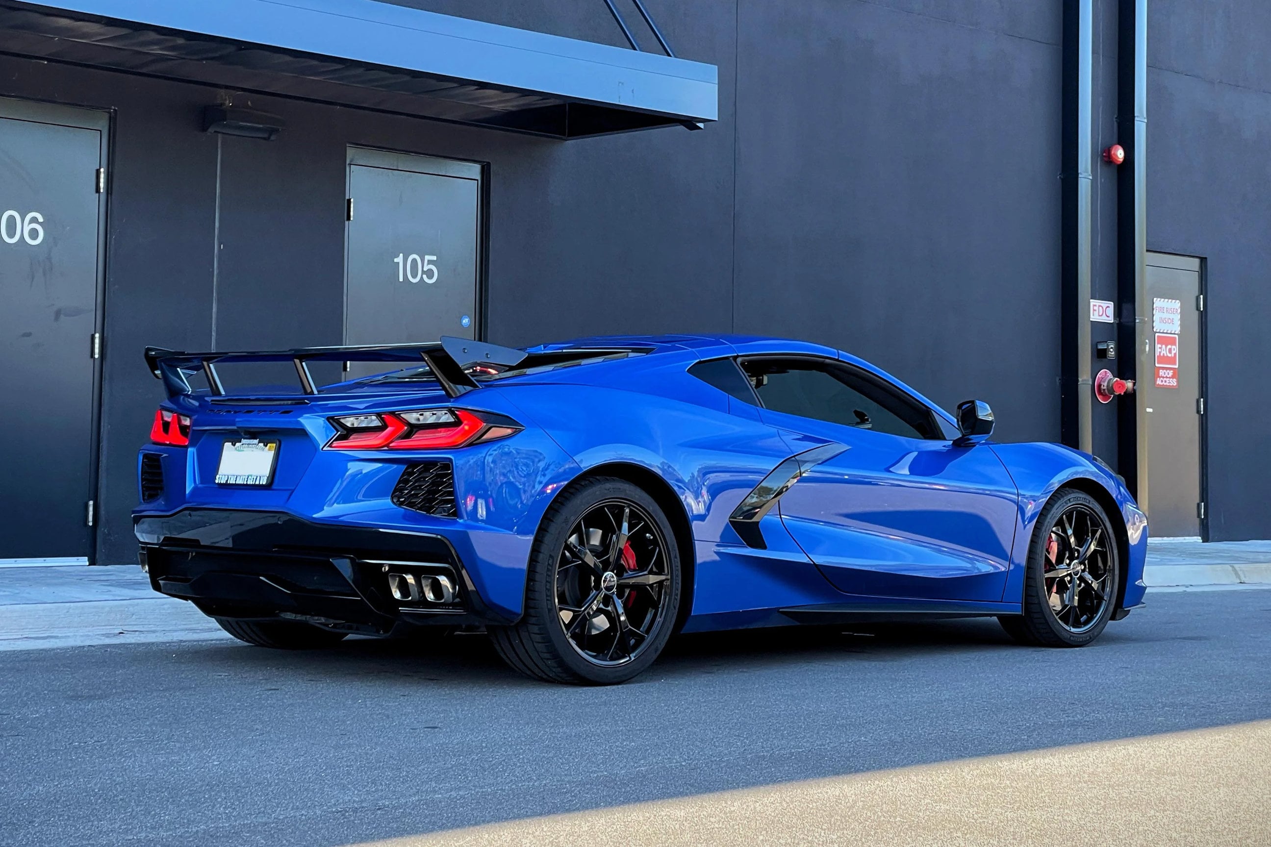 C8 Corvette in Elkhart Lake Blue Poster Etsy