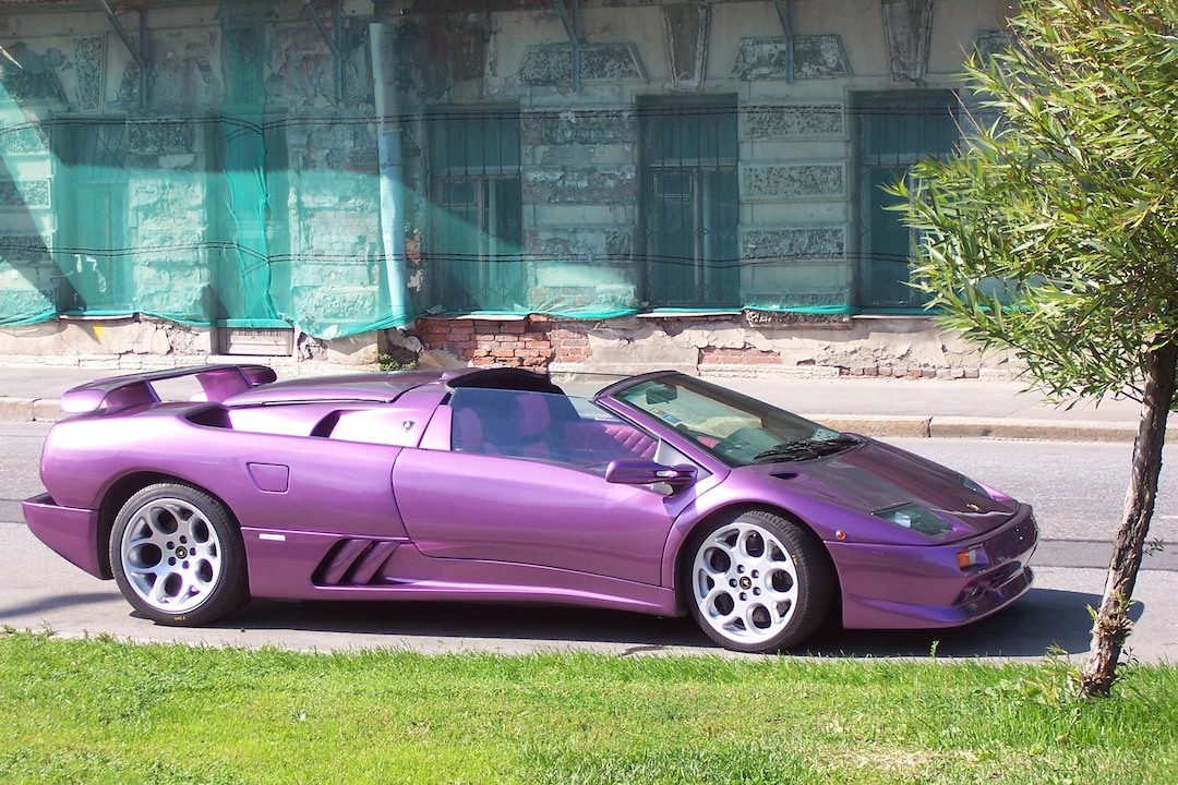 Purple Lamborghini, Lamborghini Diablo, Vintage, Roadster Poster - Etsy