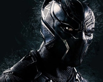 Black Panther Hd Wallpaper 4k Resolution Poster Etsy