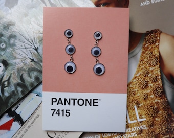 Googly Eye Cascade Earrings: Quirky Dangly Jewelry