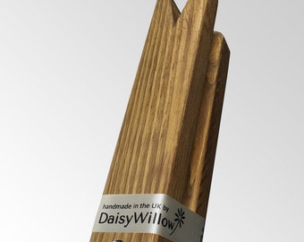 Washing Clothes Line Prop Pole Wooden Gold Stain Collapsible Handmade in UK | Free Delivery