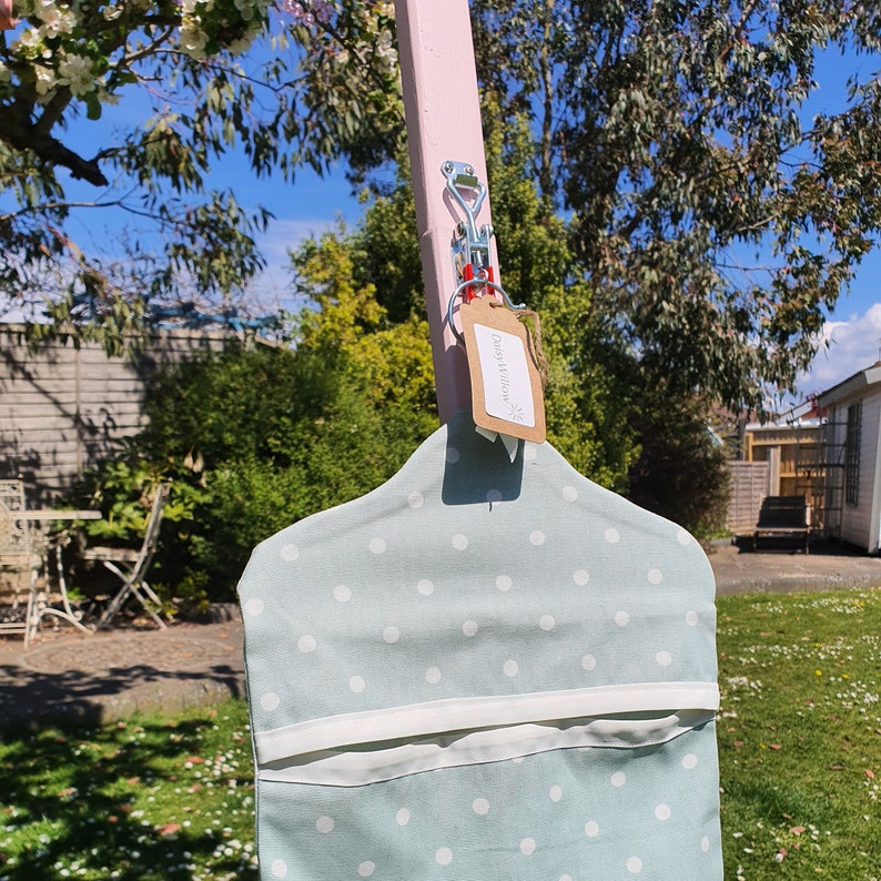 Washing Clothes Line Prop Pole Cherry Blossom Pink Wooden Collapsible Handmade in UK Free UK Delivery image 9