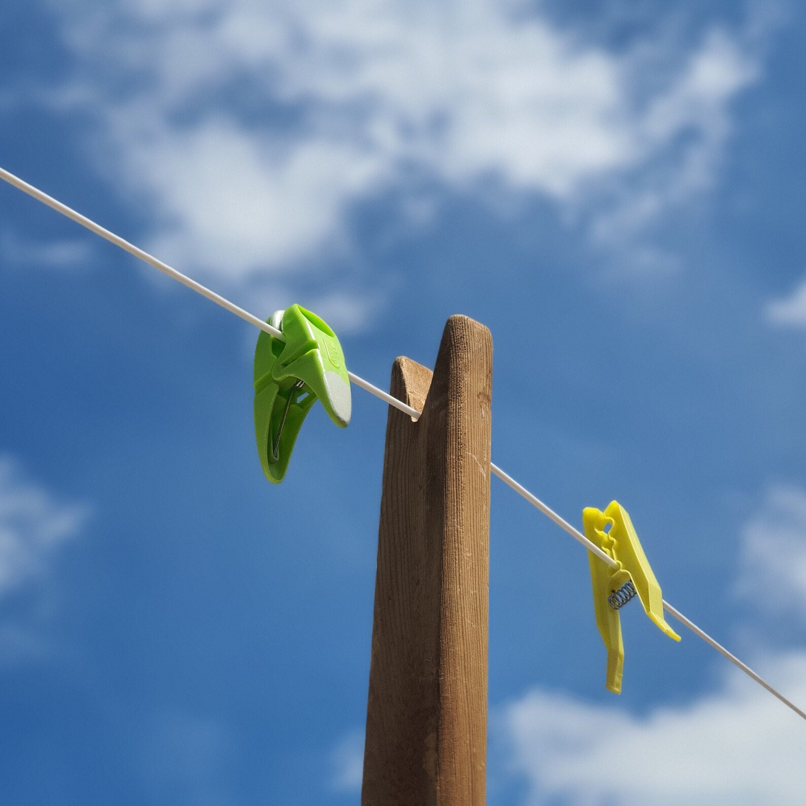 Washing Clothes Line Prop Pole Gold Stain Wooden Etsy UK