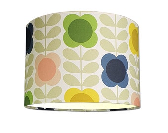 Lampshade in Summer Flower Multi Fabric Handmade Various Sizes FREE UK DELIVERY