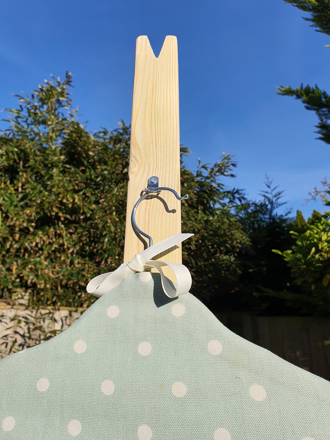 Washing Clothes Line Prop Pole Pretty Poppy Red Wooden Etsy