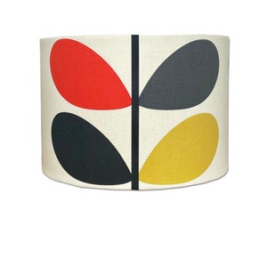 Lampshades in Multi Stem Tomato Fabric Handmade Various Sizes | FREE DELIVERY