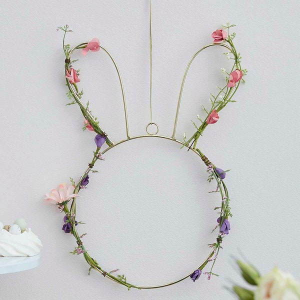 Easter Bunny Wreath with Foliage | Easter decorations | Easter Wreath | Spring Decorations