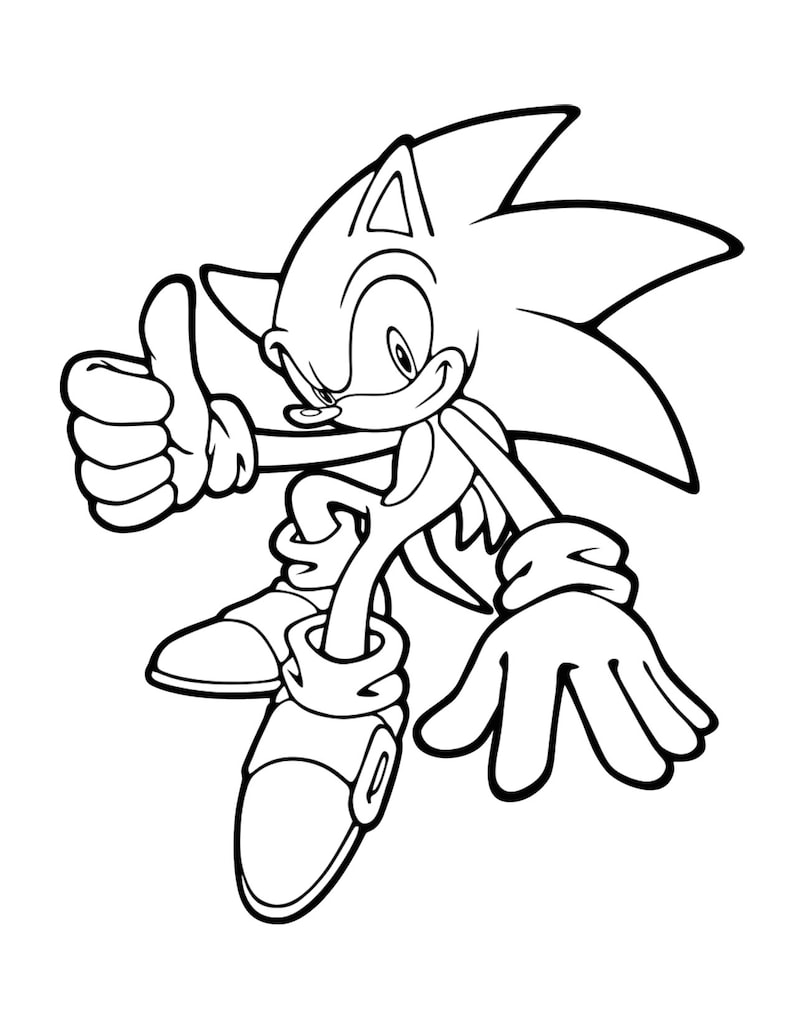 104 Sonic the Hedgehog Coloring Pages Instant Download - Etsy