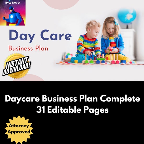 Daycare Business Plan, Daycare Business, Babysitting Business Plan, Babysitter Business, Business Plan Templates, Printable Templates