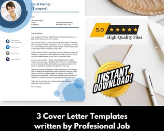 Custom Cover Letter Templates: Job Application Bundle (Microsoft Word)