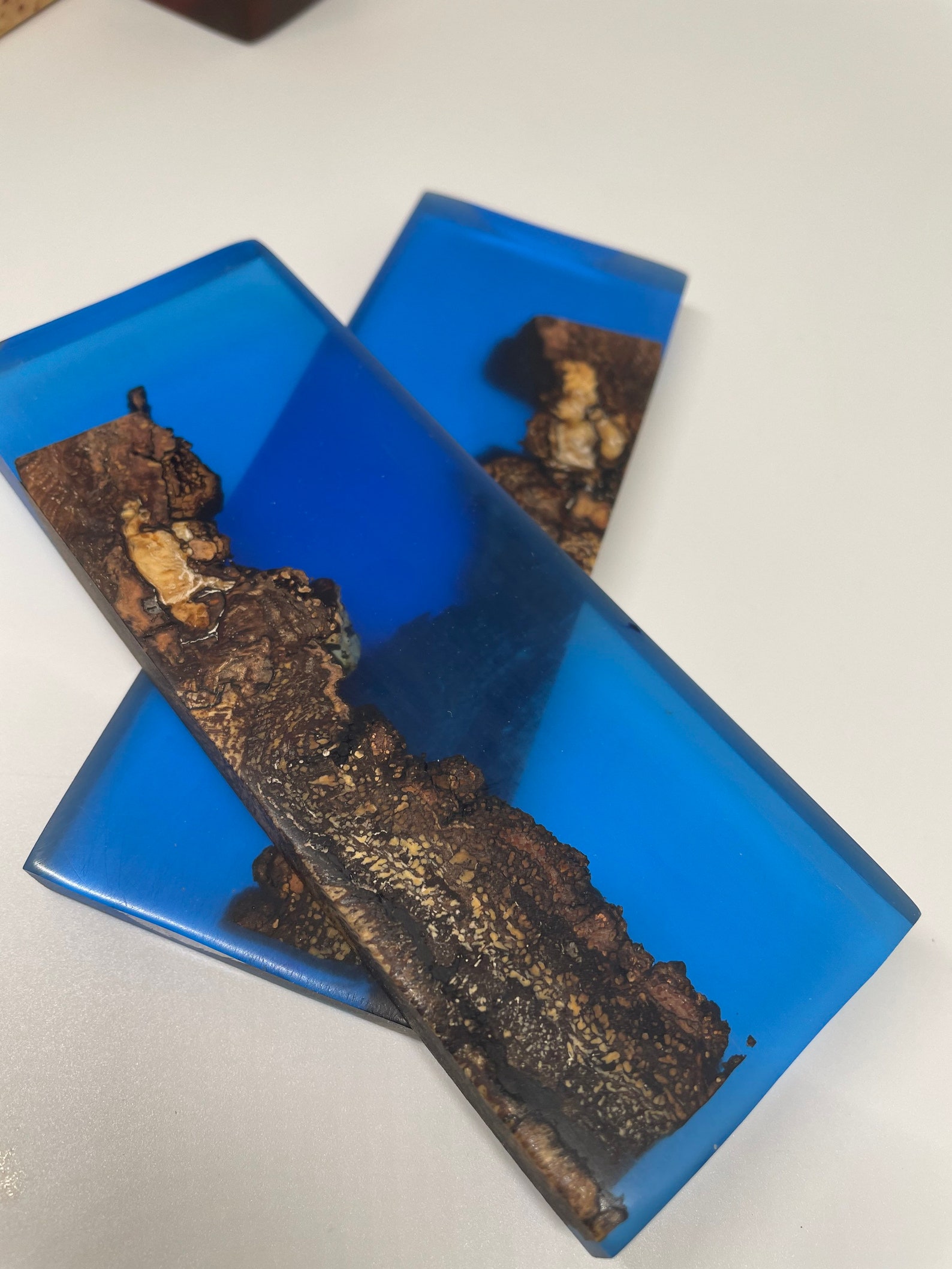 Wood/resin knife scale. stabilized wood Etsy