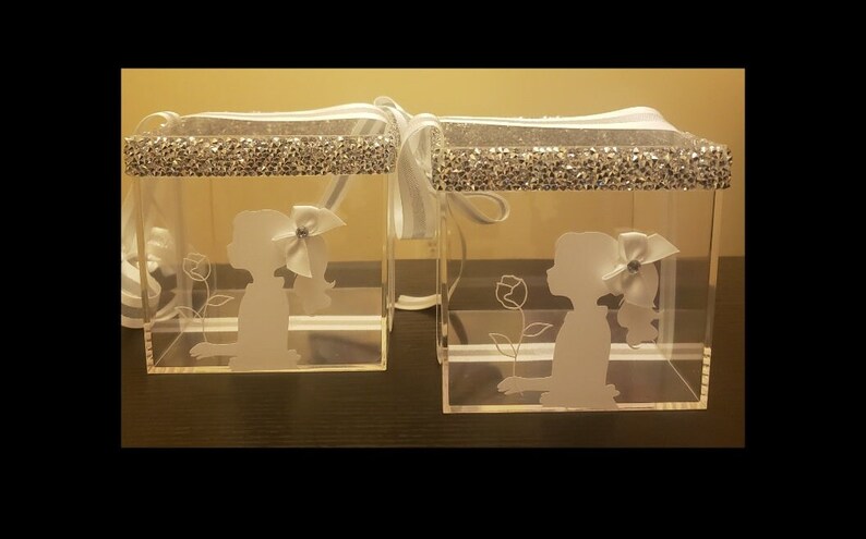 Inez Acrylic Flower Girl Basket