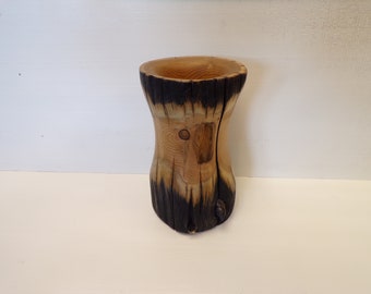 Hand turned 8 3/4" tall vase