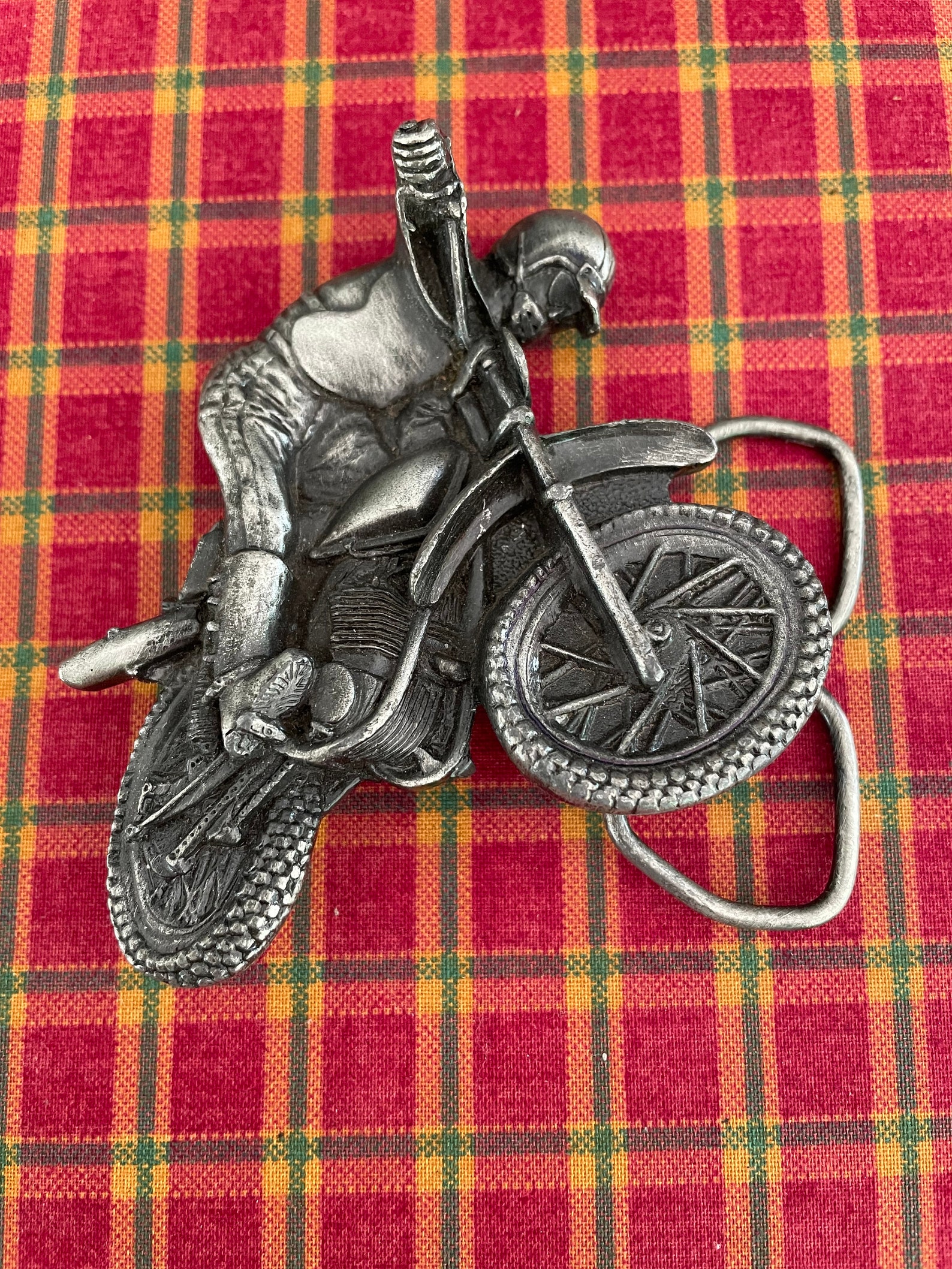 Vintage 1977 Bergamot Brass Works Motorcycle Belt Buckle Etsy