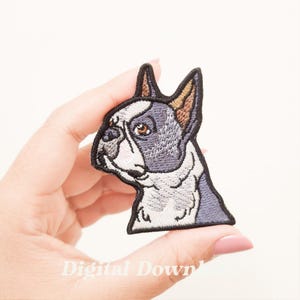 Boston Terrier Embroidery Design, Pet Embroidery Patch, Dog Embroidery, Digital Embroidery, Digital Download