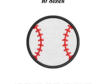Diseño de bordado con aplique de béisbol: Mini sóftbol (descarga digital)